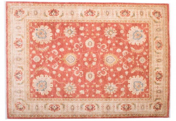 Afghan fine Ferahan Ziegler carpet 140x200 hand-knotted beige floral pattern Orient