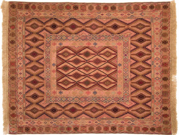 Afghan Mushwani Kelim 130x170 Handgewebt Teppich Mehrfarbig Orientalisch