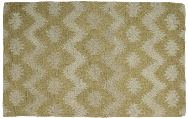 Handmade carpet 120x180 gold patterned handcraft handtuft modern