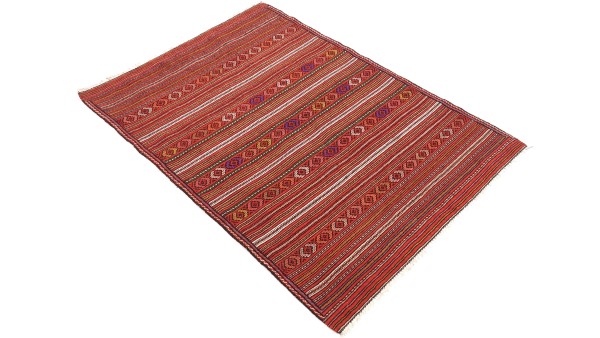 Afghan Kelim Soumakh Ghalmuri Teppich 100x140 Handgewebt Braun Geometrisch Handarbeit