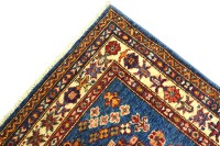 Preview: Afghan Kazak Fein 80x300 Handgeknüpft Orientteppich Läufer Blau Geometrisch Preview: Afghan Kazak Fein 80x300 Handgeknüpft Orientteppich Läufer Blau Geometrisch