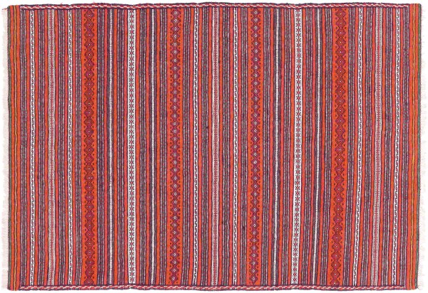 Afghan Kelim Soumakh Ghalmuri Teppich 100x150 Handgewebt Braun Geometrisch Handarbeit