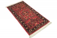 Vorschau: Sarough Teppich 70x140 Handgeknüpft Rosa Floral Wolle Kurzflor Rug Vorschau: Sarough Teppich 70x140 Handgeknüpft Rosa Floral Wolle Kurzflor Rug