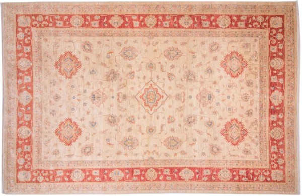 Afghan fine Ferahan Ziegler carpet 250x350 hand-knotted red floral pattern Orient