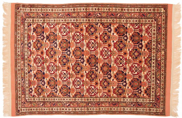 Afghan Mauri Kabul 120x160 Handgeknüpft Teppich Braun Geometrisch Muster