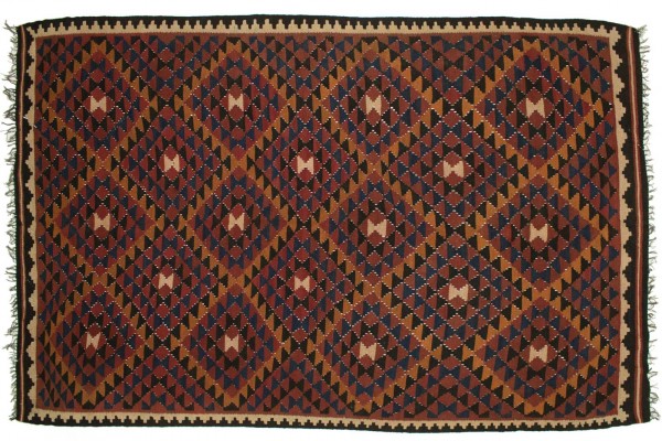 Afghan Maimana Kilim Rug 200x250 Handwoven Multicolored Oriental Handmade