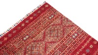 Preview: Afghan Ziegler Khorjin Teppich 150x190 Handgeknüpft Rot Gestreift Orient Kurzflor Preview: Afghan Ziegler Khorjin Teppich 150x190 Handgeknüpft Rot Gestreift Orient Kurzflor
