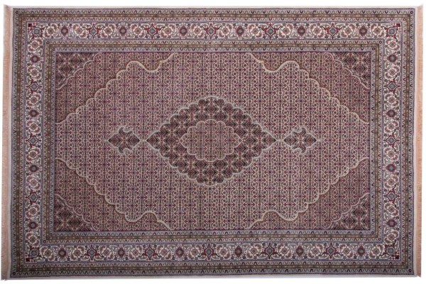 Tabriz carpet 200x300 hand-knotted multicolored oriental oriental low pile living room