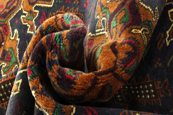 Afghan Gebetsteppich Belutsch Teppich 90x150 Handgeknüpft Grau Geometrisch Orient