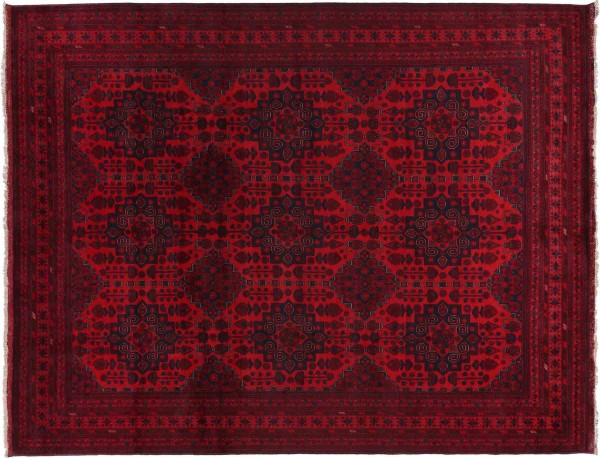 Afghan Khal Mohammadi Rug 300x400 Hand Knotted Red Orient Patterned Short Pile
