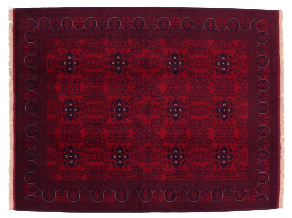 Afghan Khal Mohammadi Rug Belgique 150x200 Hand Knotted Red Geometric