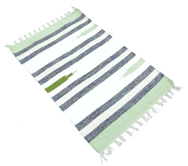 Knallbunter Kelim Teppich 60x90 Handgewebt Mehrfarbig Streifen Handarbeit Gewebt Zimmer