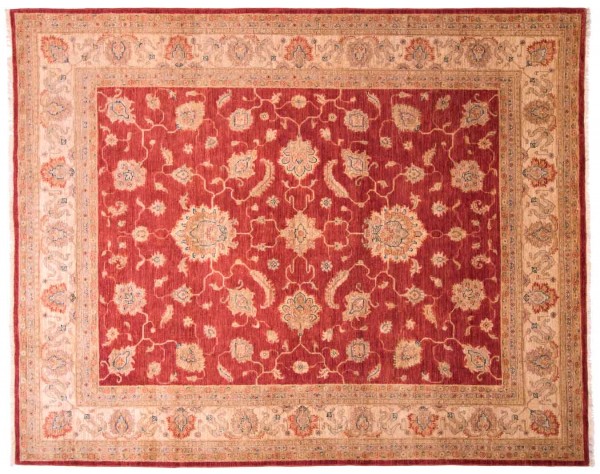 Afghan Chobi Ziegler Fein 200x250 Handgeknüpft Teppich Beige Blumenmuster