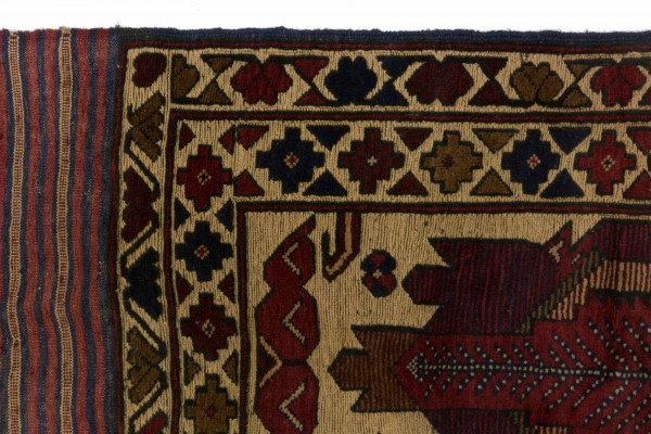 Afghan Gol Barjasta 120x180 Handgewebt Teppich Mehrfarbig Blumenmuster