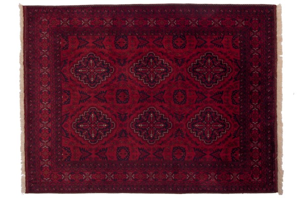 Afghan Belgique Khal Mohammadi 150x200 Handgeknüpft Teppich Braun Geometrisch