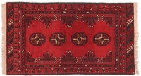 Preview: Afghan Teppich Akche Aqcha Handgeknüpft 50x100 Rot Geometrisches Muster Kurzflor Preview: Afghan Teppich Akche Aqcha Handgeknüpft 50x100 Rot Geometrisches Muster Kurzflor