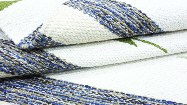 Knallbunter Kelim Teppich 60x90 Handgewebt Mehrfarbig Streifen Handarbeit Gewebt Zimmer