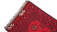Preview: Afghan Teppich Akche Aqcha Handgeknüpft 50x100 Rot Geometrisches Muster Kurzflor Preview: Afghan Teppich Akche Aqcha Handgeknüpft 50x100 Rot Geometrisches Muster Kurzflor