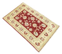Vorschau: Afghan Chobi Ziegler Teppich 60x90 Handgeknüpft Rot Floral Orient Kurzflor Wohnzimmer Vorschau: Afghan Chobi Ziegler Teppich 60x90 Handgeknüpft Rot Floral Orient Kurzflor Wohnzimmer