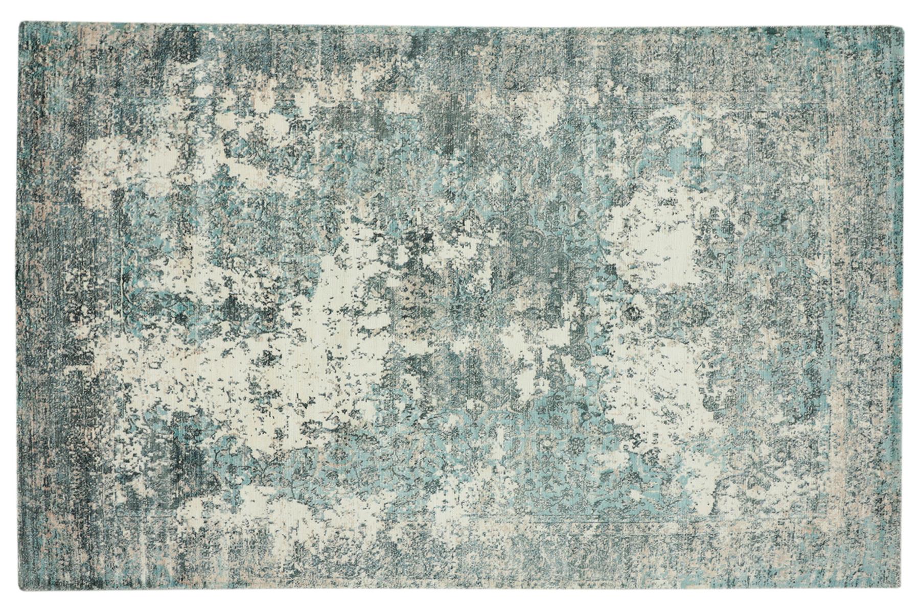 Handloom Vintage Carpet 170x240 250x300 250x350 Hand Woven Blue Abstract Modern 