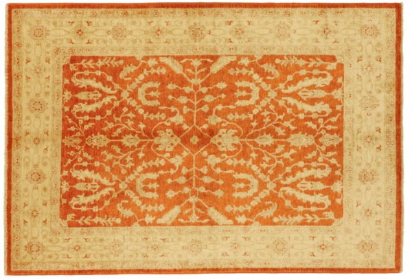 Afghan Chobi Ziegler carpet 170x240 hand-knotted red oriental Orient short pile