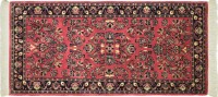 Vorschau: Sarough Teppich 70x140 Handgeknüpft Rosa Floral Wolle Kurzflor Rug Vorschau: Sarough Teppich 70x140 Handgeknüpft Rosa Floral Wolle Kurzflor Rug