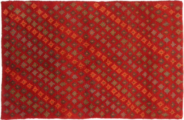 Gabbeh carpet 110x170 hand-knotted red patterned oriental UNIKAT short pile
